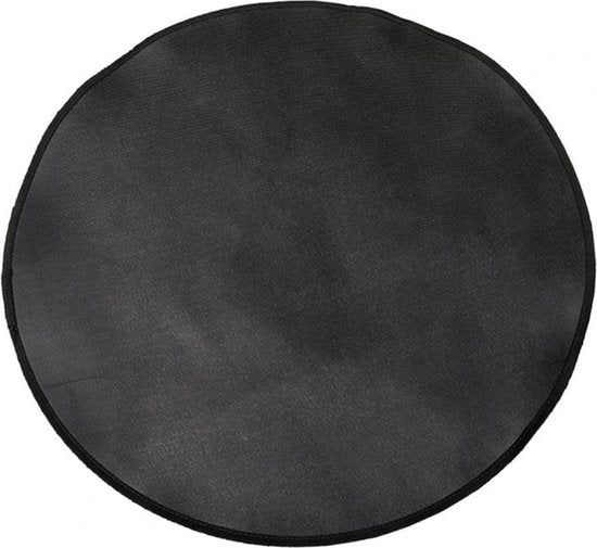 TDR - Tuin vloermat - Ideale mat voor onder de barbecue - Beschermt je terrastegels of gazon tegen hete kolen en vetvlekken - Rond 36 inch - Zwart