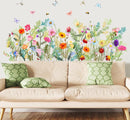 Unikorf Tuinbloemen Muurstickers 30x60cm | Eco PVC Decor