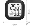 2-in-1 Mini Digitale Hygrometer en Weerstation - Temperatuur- en Luchtvochtigheidsmeter- zwart