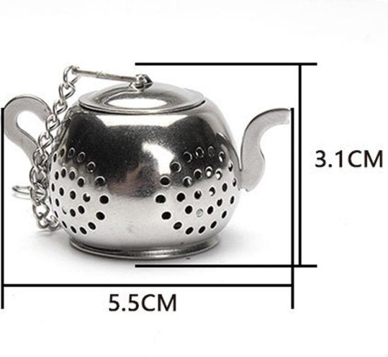 Roestvrijstalen Theezeefje met Ketting | Herbruikbaar RVS