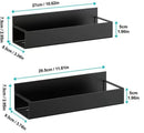 4-in-1 Magnetisch Kruidenrek Set – RVS – Perforatievrij – Wandmontage – Zwart – Keuken Organizer