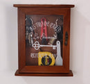 Massief Houten Sleutelkastje 21x25,5x6 cm Wandmontage Vintag