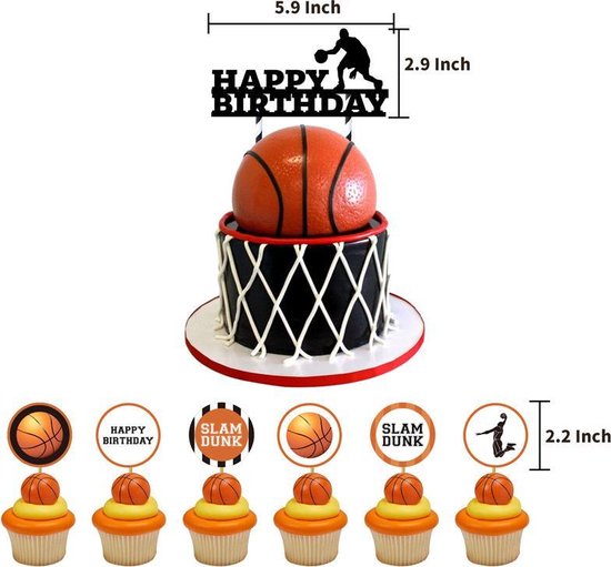 45delige-  Basketbal thema verjaardagsfeestje decoratieset