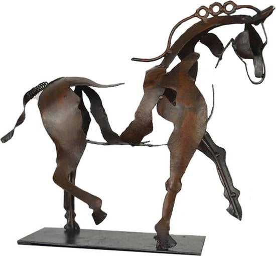 Elegante Paardendesign Tafellamp met LED - Donkerbruin