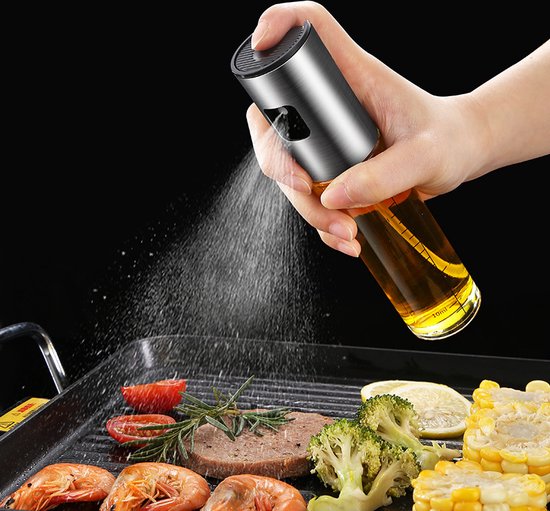 8 delige Stijlvolle en Praktische Glazen Spuitflessenset 100ml -BBQ Accesoires-Lekvrij en Ergonomisch - Ideaal voor Olie en Azijn