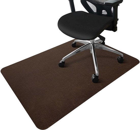 Merkloos Bureaustoel Mat, Vloerbeschermer - 90x120 Bruin