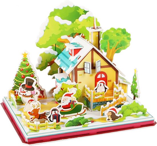 3D Kerstpuzzel – Winterwonderland vol Magie en Creatief Speelplezier – Voor Jong en Oud