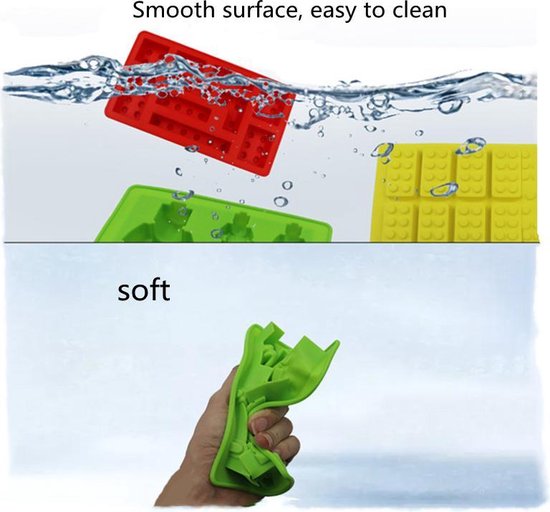 TDR- Brick robot siliconen ijsbakvormset - 5 delig