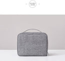 TDR - Kabel Tasorganizer -  Reis / Travel Organizer - voor datakabels, koptelefoon, oplader, etc - 25x19x10cm - Veel vakjes - Gadget - Grijs