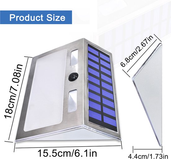 Solar Huisnummer Lamp met Bewegingssensor - 4 Stuks