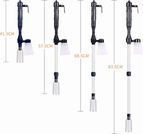 3 in 1 - Aquarium stofzuiger-Twee gebruiksmodi-Aquarium Reiniging en Schoonmaken-donkerblauw