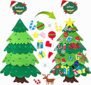 Vilten kerstboom set - DIY kerstdecoratie - 32 stuks - groen - vilt
