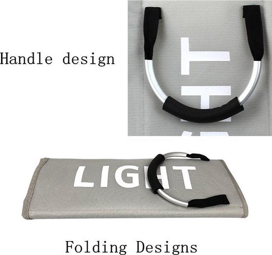 TDR Stoffen waszak 3 vakken 94L - Grijs met handvat