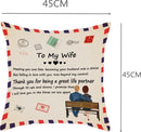 TDR - Sierkussensloop- 45x45 cm - leuk als cadeau voor vrouw - "To my wife"