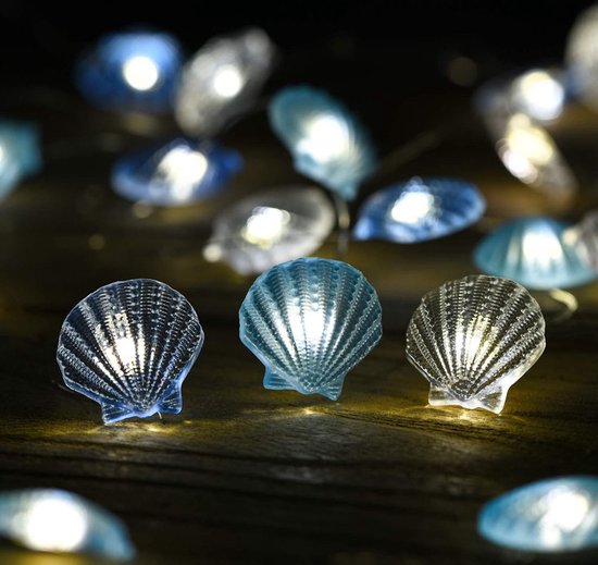 Xtraworks -Schelpen lichtsnoer-Decoratieve Verlichting-2 meter 20 lichten -Fairy Lights-met afstandsbediening