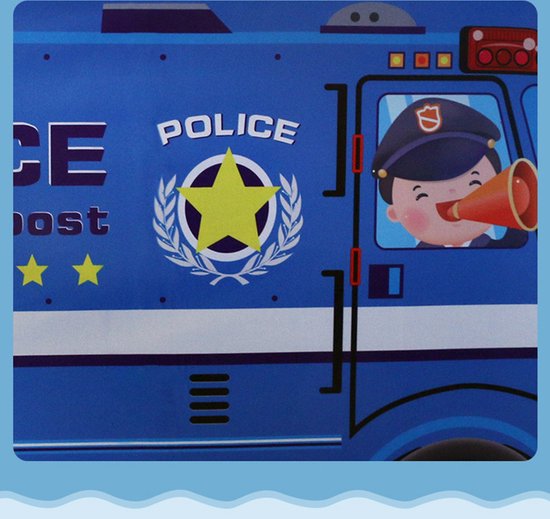TDR-Kinder auto tent -speelhuistent- opvouwbare tent - Politiewagen 112*70*75CM