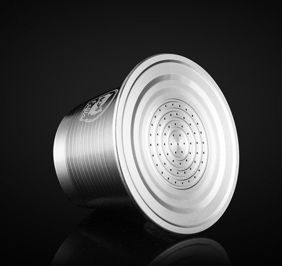 5 delige Herbruikbare RVS Nespresso Capsule Set met Tamper, Afsluitclip, Maatschep en Reinigingsborstel - Compleet en Duurzaam Koffiezetplezier