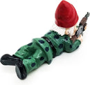 3delige Set Gedetailleerde Militaire Gevechtstuinkabouters in Diverse Poses - Decoratief Beeldje