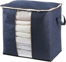 4 Stuks opbergtas voor Kleding / Dekbed / Tuinkussens - Non-wovens / Vezelvlies - Set van 4 stuks ( 4x 62 Liter) - Marineblauw