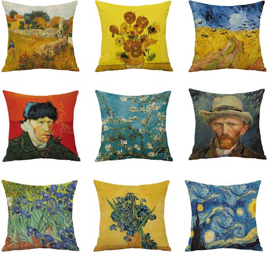 Kussensloop van Gogh Amandelbloesem - 45x45cm Katoen-Linnen