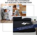 Matrashoes - Ademend & Antibacterieel - Waterdicht - Bescherm uw matras tegen vloeistoffen & allergieën - 140x200x30 cm - zwart