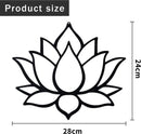 Unikorf Metalen Lotus Wanddecoratie 28x24cm Zwart