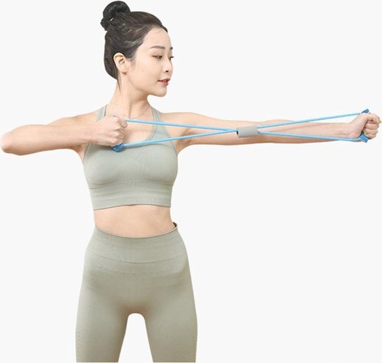 TDR - Trekkoord Yoga -ElastiekFiguur 8 Rally -blauw