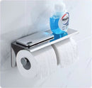 TDR-Dubbele toiletrol houder - met geïntegreerd Roestvrijsta