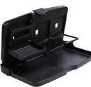 Universele auto eettafel voor de achterbank, veelzijdig inklapbaar, met beker- en flessenhouder, organizer voor mobiele telefoon voor in de auto - zwart