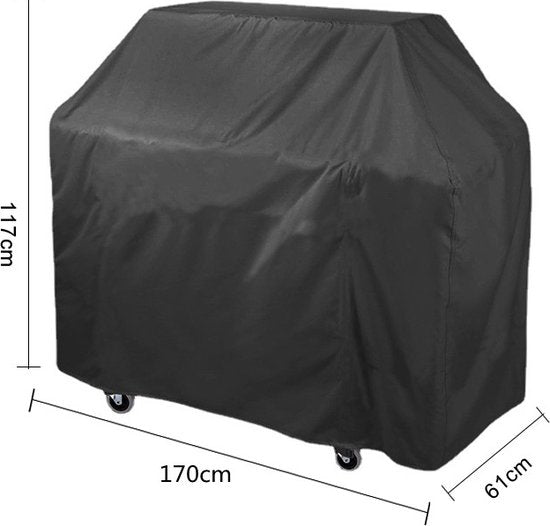 Premium Barbecue Grill Hoes-Bescherming en Duurzaamheid voor uw Gas-/Elektrische Barbecue - Waterdicht, UV-Bestendig, en Gemakkelijk Bevestigbaar-zwart170x61x117cm