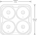 TDR - Siliconen ijsblokjesvorm - ijsbal Maker Met Deksel - ijsklontjes maken - 4 vormen - Thema: roos