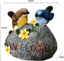 Landelijke Hars Vogeldecoratie Warm Welkom 15x6x14cm