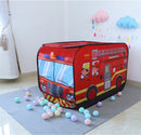 TDR Kinder Auto Tent Brandweerwagen - Opvouwbaar 112x70x75CM