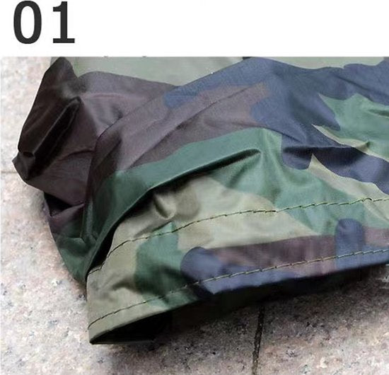 PVC Regenponcho voor outdoor fietsen en bergbeklimmen - Amerikaanse Jungle Camouflage -(One Size)