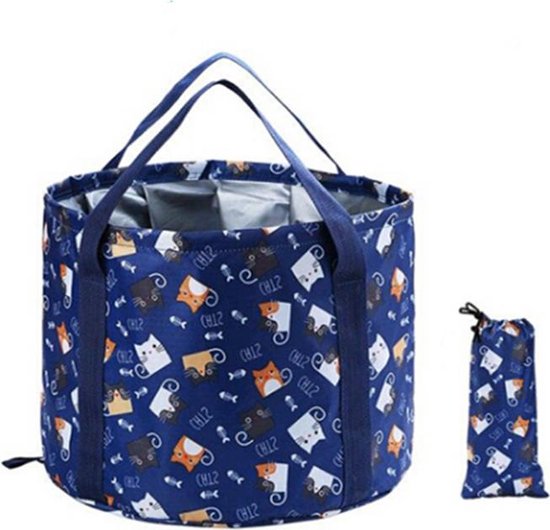 TDR - Opvouwbaar waterdichte bad - geschikt voor voetenbad / kleren wassen / etc - 26L - Marineblauw