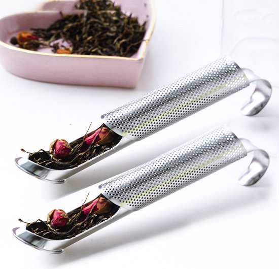 2stukks RVS theefilter -thee ei-ophangbaar-zilver