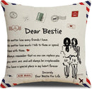 TDR - Sierkussensloop - 45x45 cm  - leuk als cadeau voor beste vriendin -  "Dear Bestie"