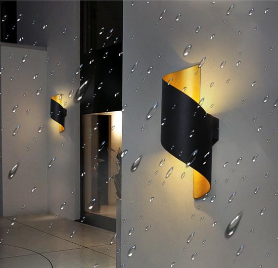 Xtraworks Moderne LED Wandlamp Buiten/Binnen Zwart/Brons