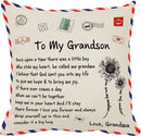TDR Sierkussensloop 45x45 cm - 'To my grandson'