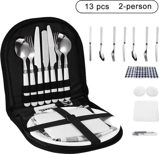 TDR Picknickset voor 2 - Camping Servies met Borden en Beste