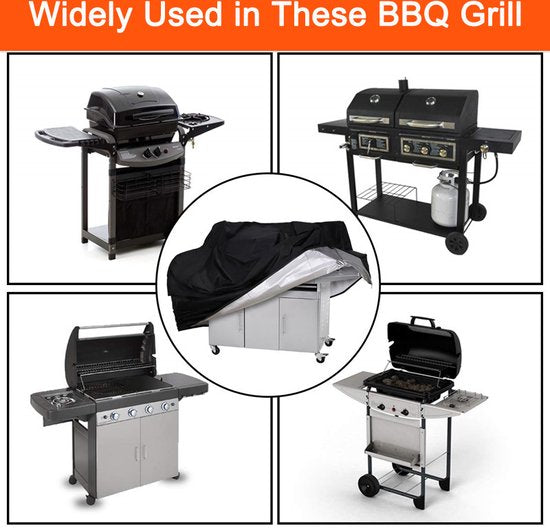 Hoogwaardige Waterbestendige Barbecuehoes met Trekkoord- Duurzaam 420D Oxford-stof -145x61x117cm