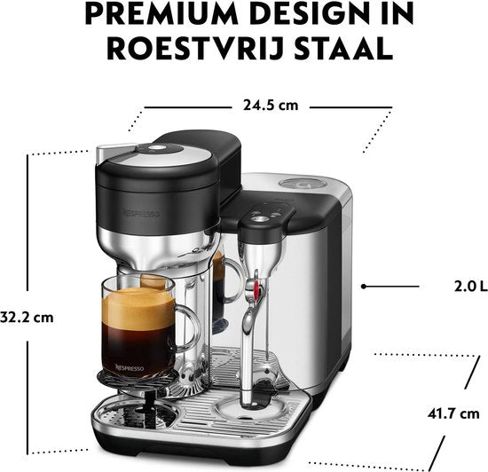 Sage Vertuo Creatista Black Truffle SVE850BTR Nespresso Koffiecupmachine