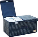 Opbergdozen Kleding 50x30x25cm - Marineblauw - 2 Stuks
