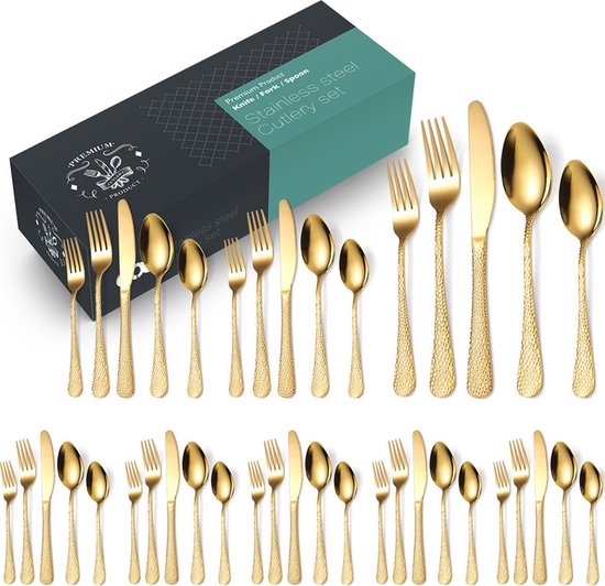 40-delige RVS Snakeskin bestekset voor 8 personen, trendy go