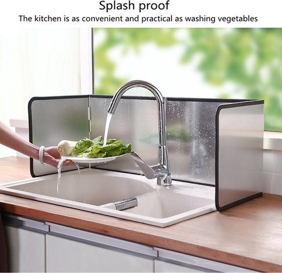 TDR-opvouwbaar spatscherm spatbord-Keuken musthave -Achterwa