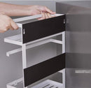 Multifunctioneel Ophangbaar Keukenrek of badrek- multifunctioneel organiser  - Magnetisch - Zwart