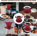 Opvouwbare siliconen koffie filter rood