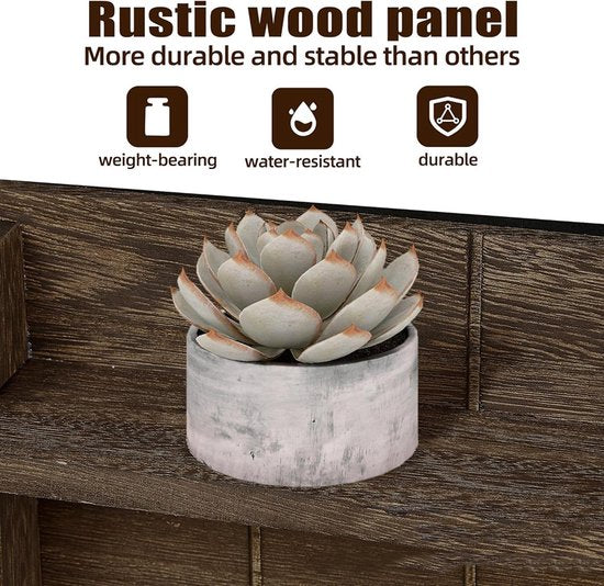 Grote wandgemonteerde sleutelhouder HOME donkerbruin