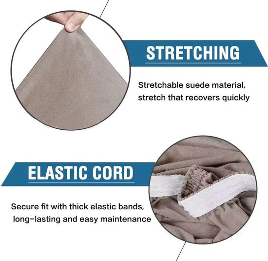 2 Stuks Waterdichte Stoelhoezen - Eetkamerstoel hoes - Stretch Materiaal - Universele Stoelhoezen -kaki