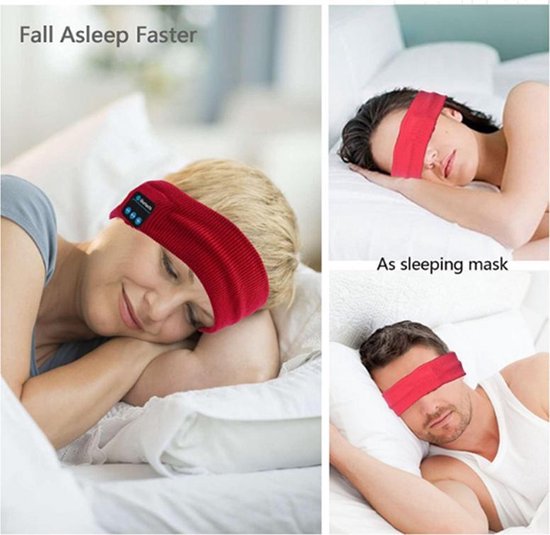 Merkloos TDR Sport Hoofdband Bluetooth, USB Oplaadbaar, Rood